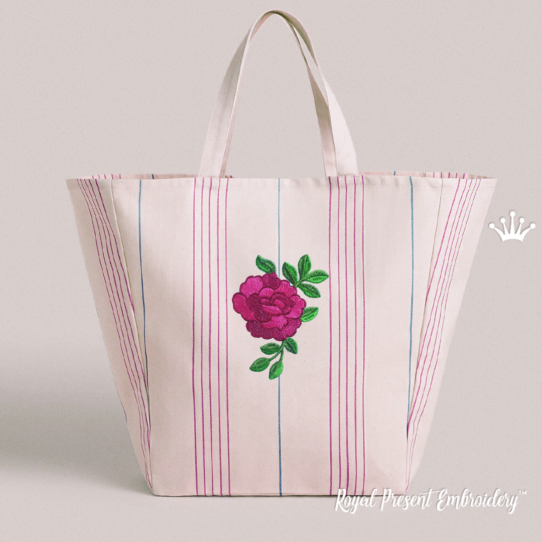 Rose Digital Machine Embroidery Design Royal Present Embroidery