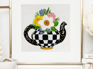 Checkered machine embroidery designs