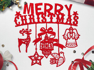 Merry Christmas machine embroidery designs