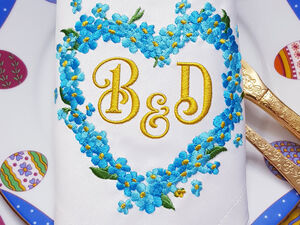 Forget-me-nots machine embroidery designs