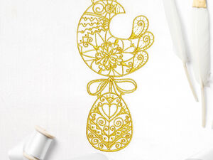 One-Color Easter Machine Embroidery Designs for Festive Delight