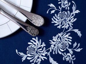 One-color Floral machine embroidery designs