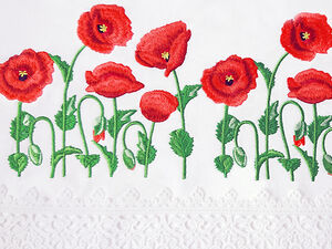 Poppies machine embroidery designs