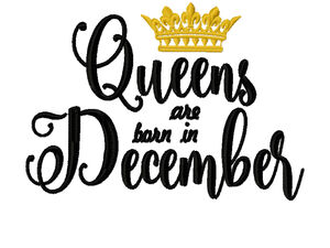 Queens are born in ... machine embroidery designs