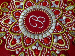 Jewelry style machine embroidery designs