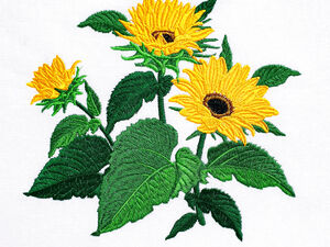 Sunflowers machine embroidery designs