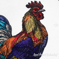 Colorful Rooster - 8 sizes