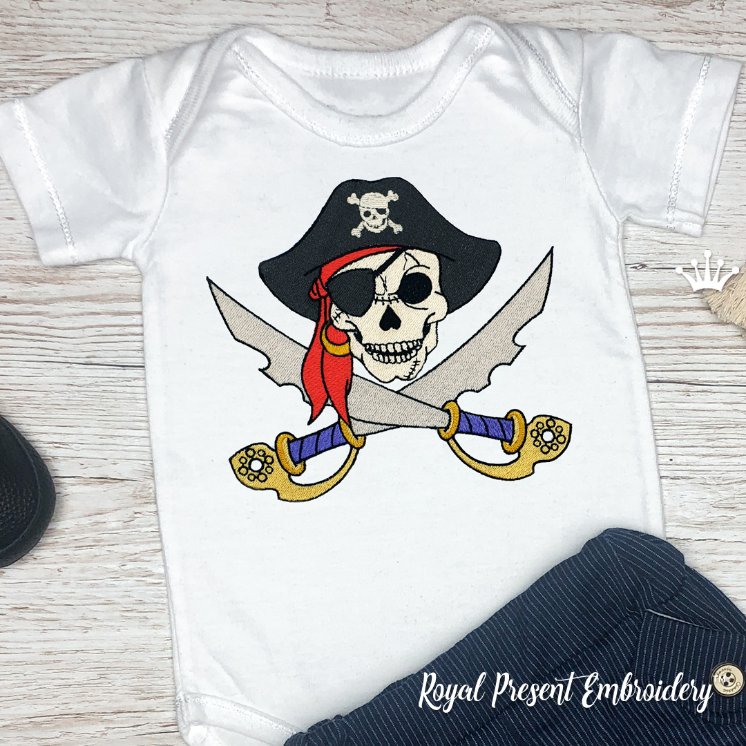 Skull Seas: The Pirate's Embrace Long T-Shirt for Sale by