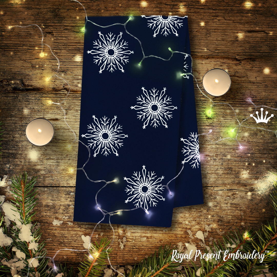 Christmas Snowflakes Set machine embroidery designs - 2 sizes