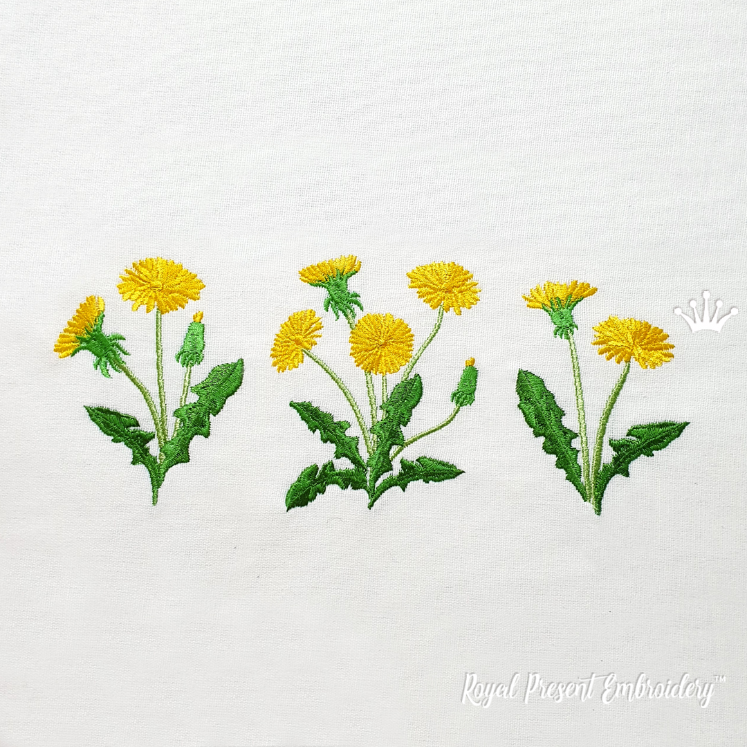 Dandelions Machine Embroidery Designs - 5 sizes | Royal Present Embroidery