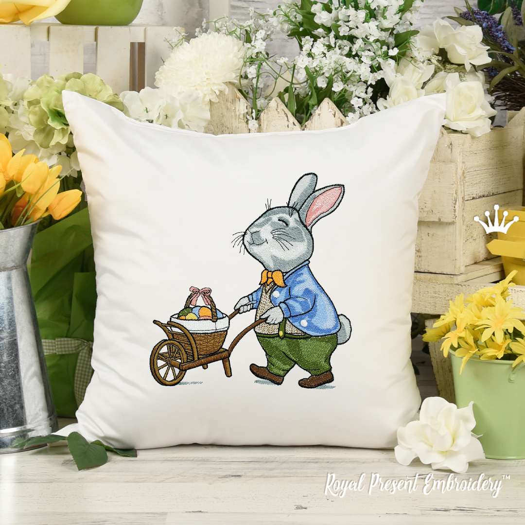 Easter Bunny Gardener Machine Embroidery Design - 5 sizes | Royal ...