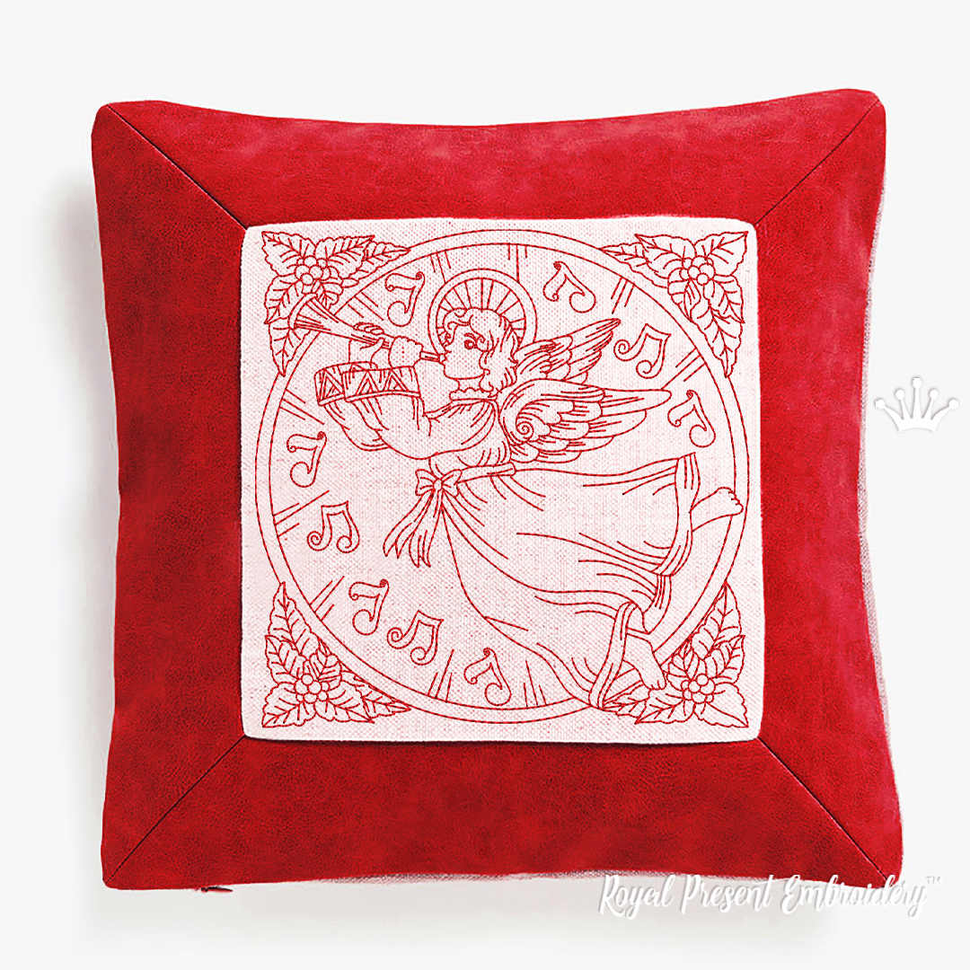 christmas redwork embroidery