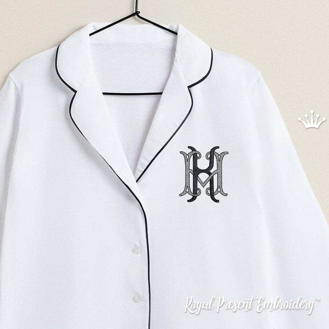 Monogram MM Machine Embroidery Design - 4 sizes