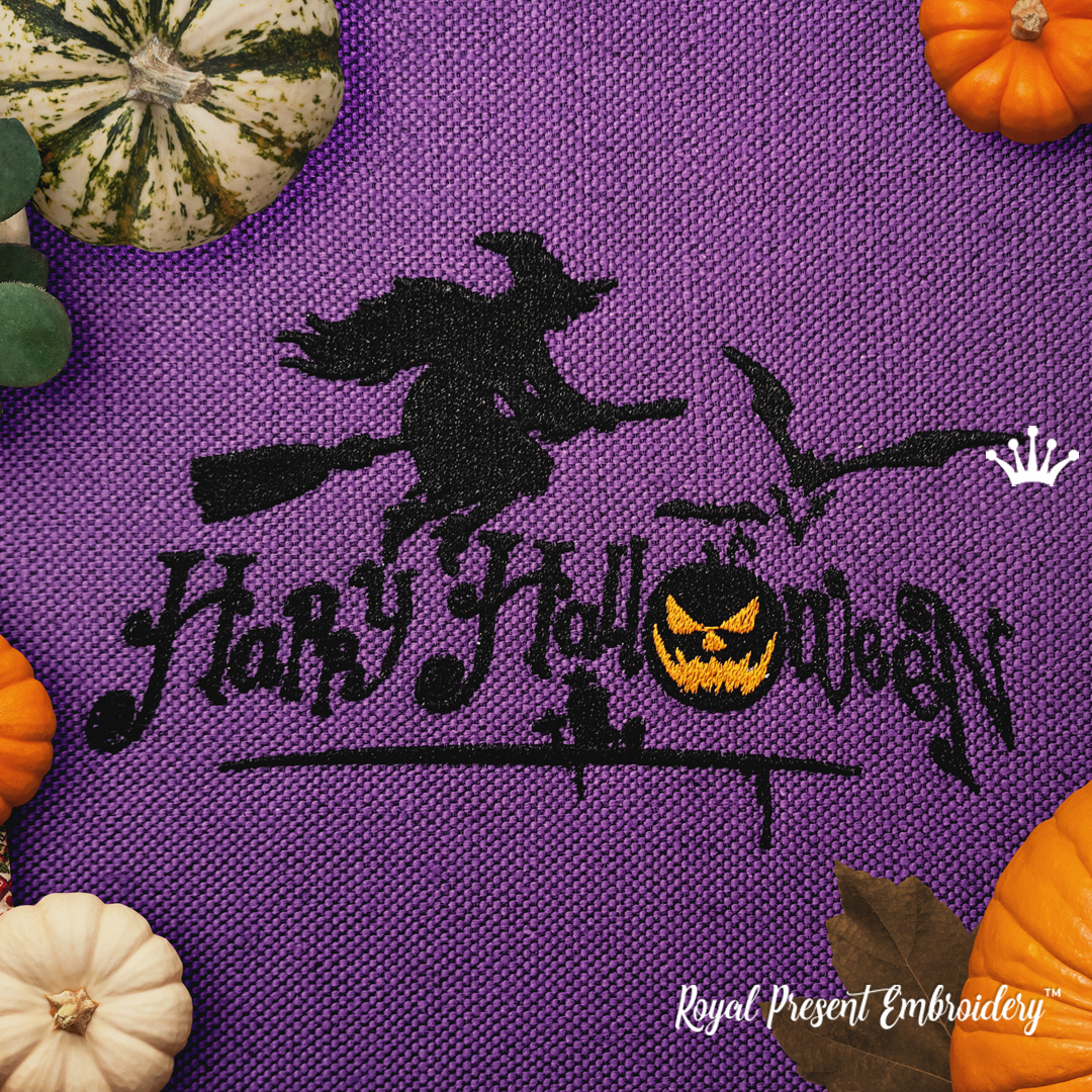 Bat Silhouette Halloween Machine Embroidery Design. 4 Sizes