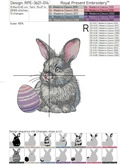 Bunny with Easter egg design - 3 sizes