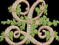 Monogramme L avec roses