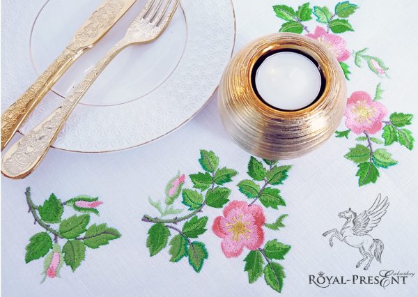 Machine Embroidery Designs Beautiful Roses Eglantine
