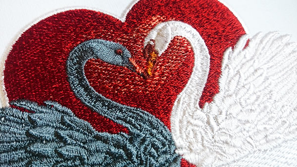 Love embroidery design, Valentine's Day machine embroidery