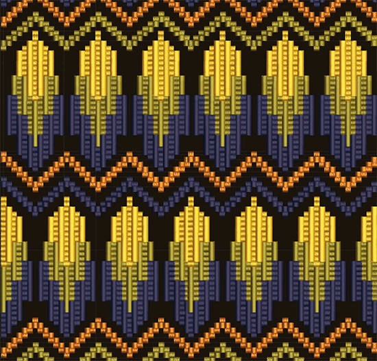 Bargello Machine Embroidery Design