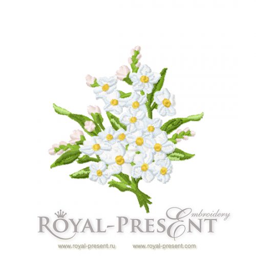 Machine Embroidery Design Forget-me-not