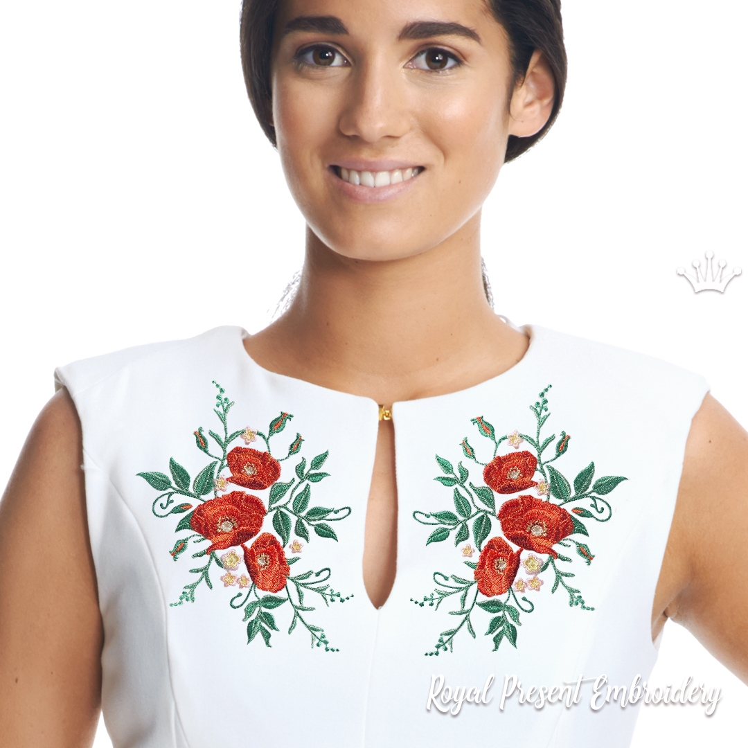 bouquet-of-poppies-for-embroidery-on-a-dress-design