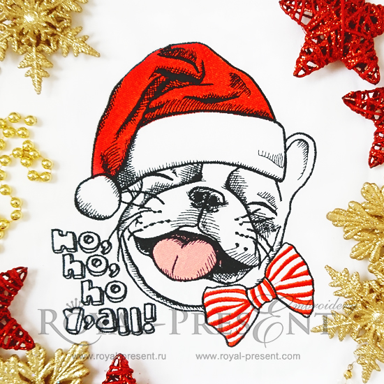 Machine Embroidery Design French bulldog