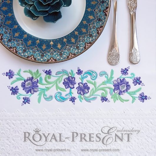 Machine Embroidery Design Emerald border