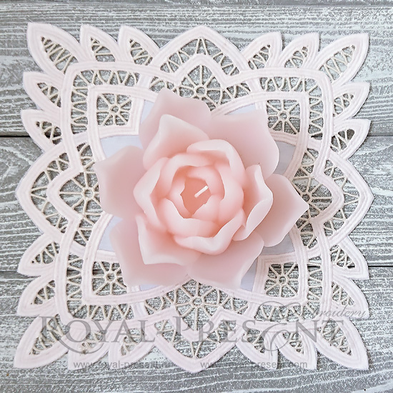 Cutwork Machine embroidery design Square lace pattern