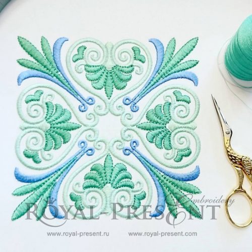 Machine Embroidery Design Vintage Greek Ornament