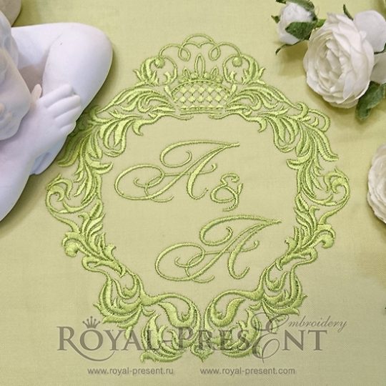Machine Embroidery Design Abstract vintage frame