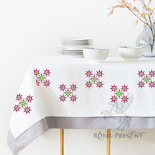 Free Dog-Rose Fruit Machine Embroidery Pattern