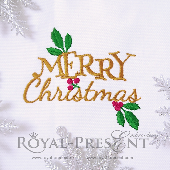 Free Machine Embroidery Design Merry Christmas