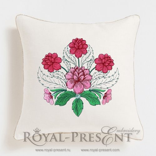 Free Machine Embroidery Design Peonies