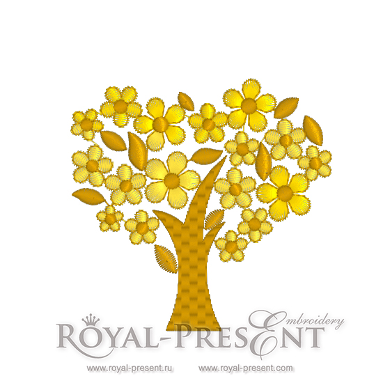 Free Machine Embroidery Design Golden Tree of luck