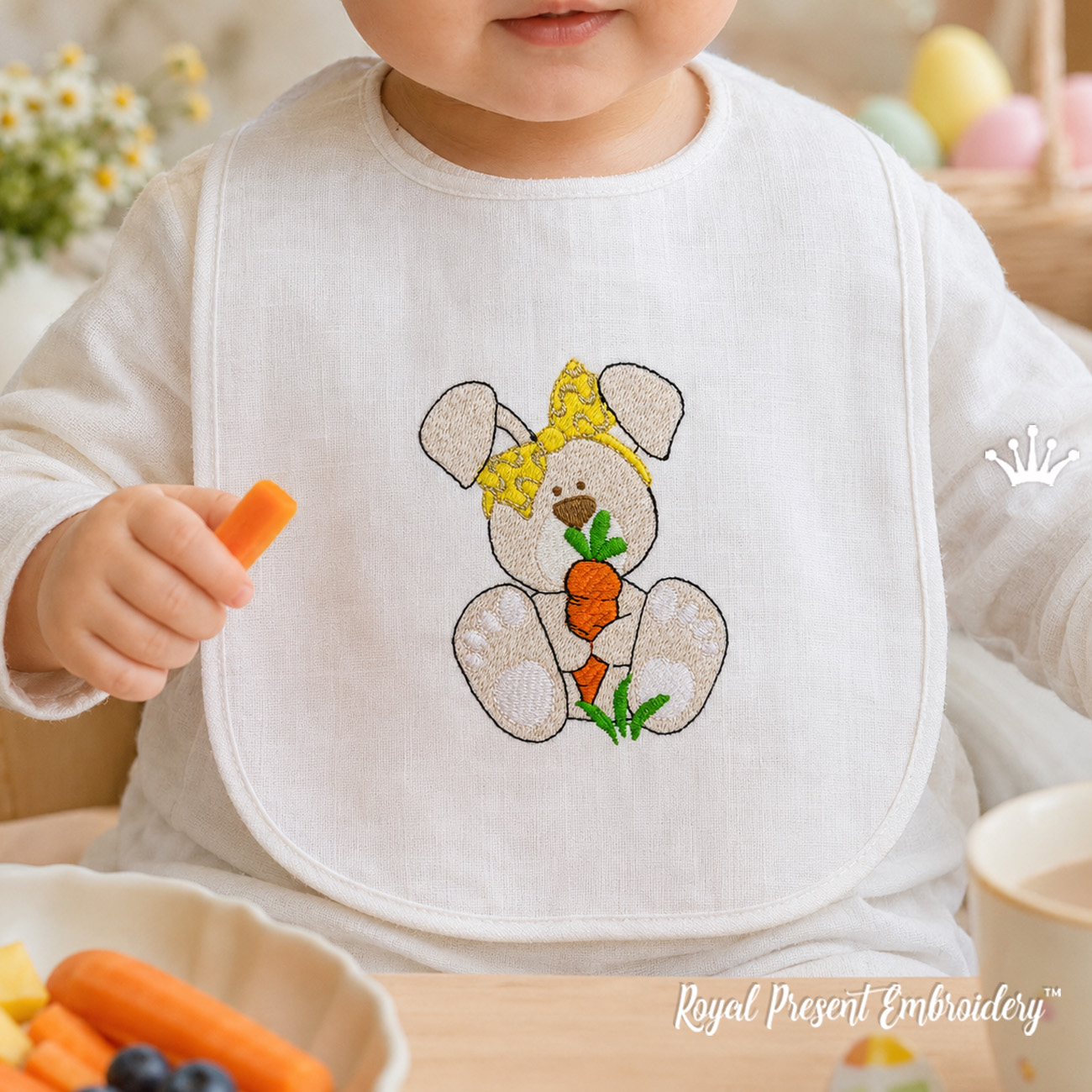Free Bunny Machine Embroidery Design for 4x4 Hoop