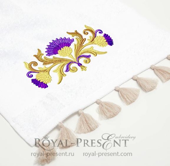 Golden thistles Machine Embroidery Pattern