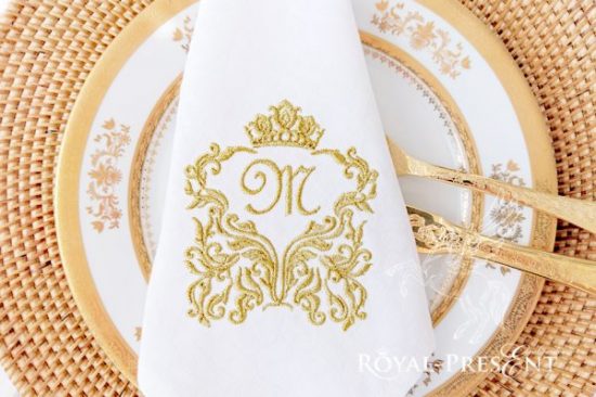 Machine Embroidery Design Royal graceful frame