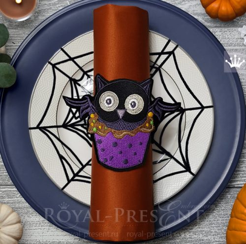 Halloween cupcake machine embroidery designs