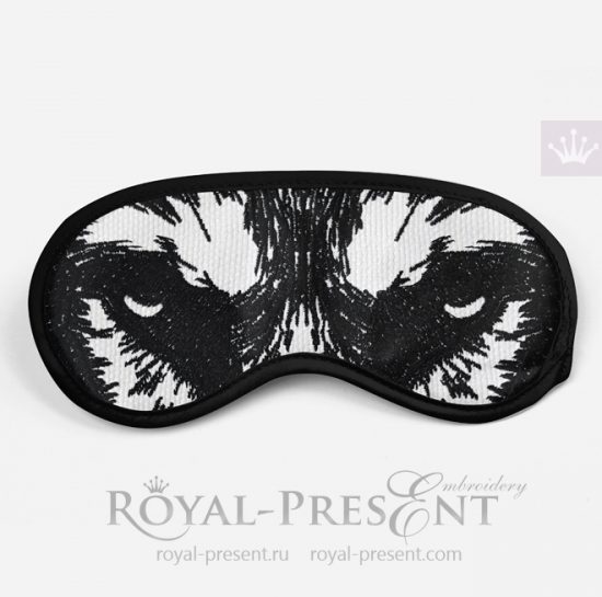 ITH Machine Embroidery Design Sleep Mask Wolf