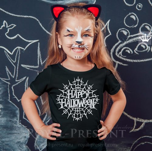 Happy Halloween Web Machine Embroidery Design