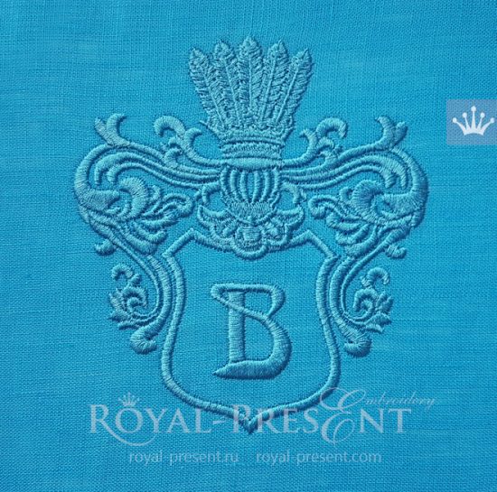 Heraldic Frame Machine Embroidery Design