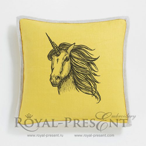 Unicorn Machine Embroidery Design - 4 sizes