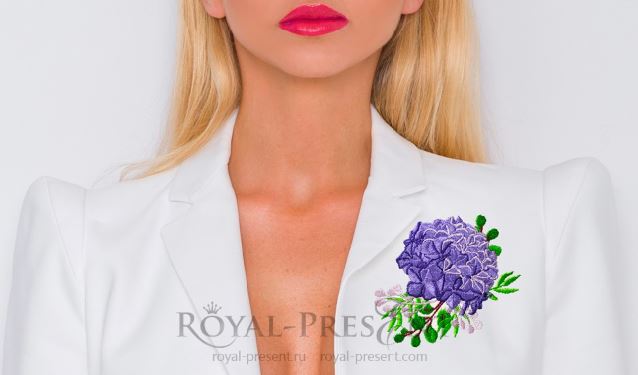 Hydrangea bouquet Machine Embroidery Design