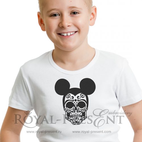 Machine Embroidery Design Dark Mouse