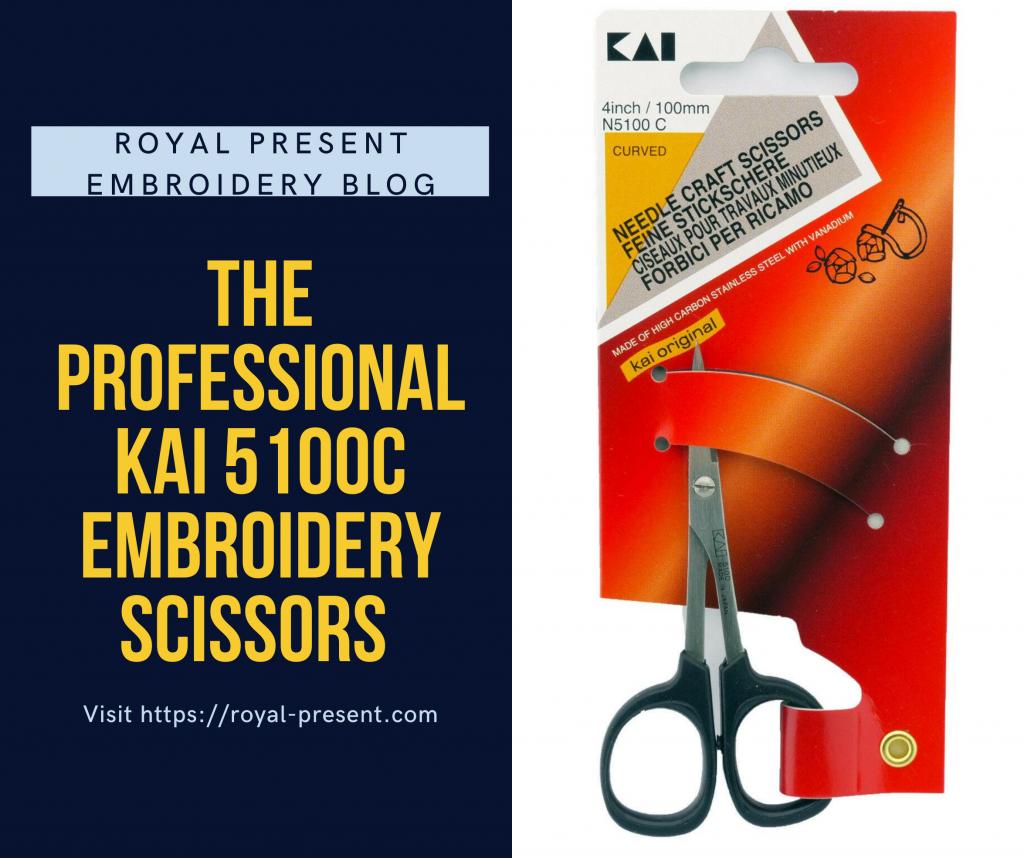 The professional KAI 5100C embroidery scissors