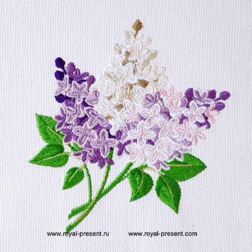 Lilac Machine Embroidery Design - 2 sizes