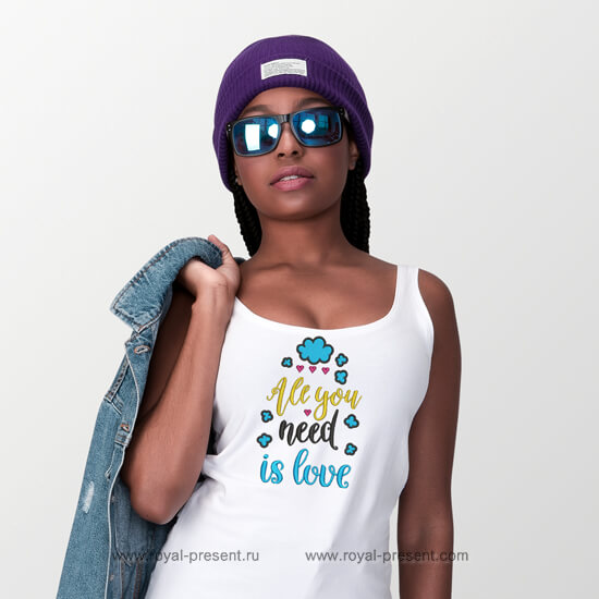 All you need is Love Machine Embroidery Design