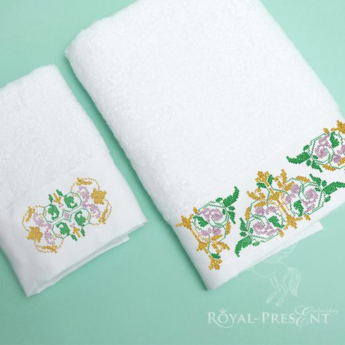 Machine cross-stitch embroidery Ornaments