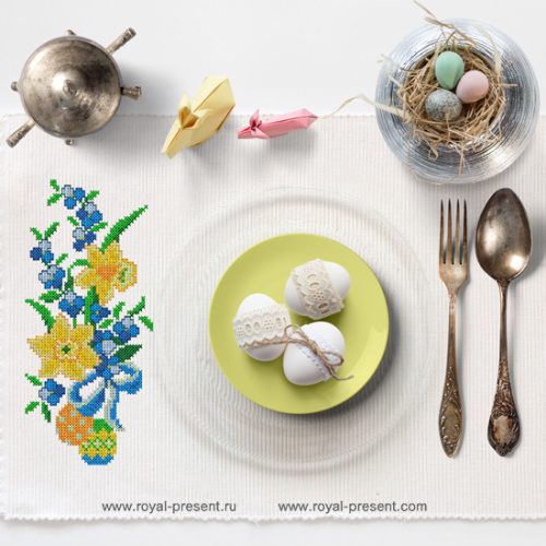 Daffodils Cross-stitch Machine Embroidery Design