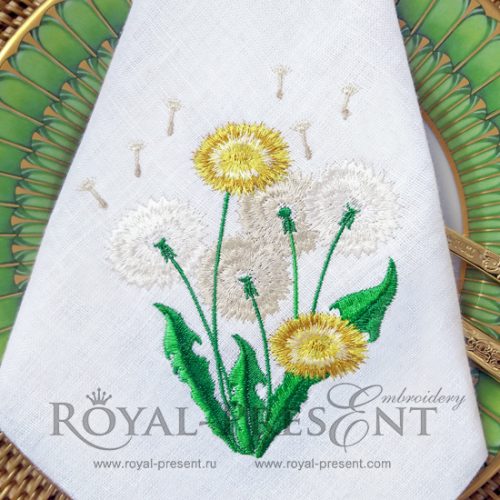 Machine Embroidery Design Dandelions - 2 sizes